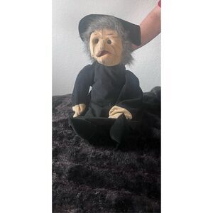 Vintage Folkmanis 26" Witch Hand Puppet Full Body Plush Toy Halloween Folktails